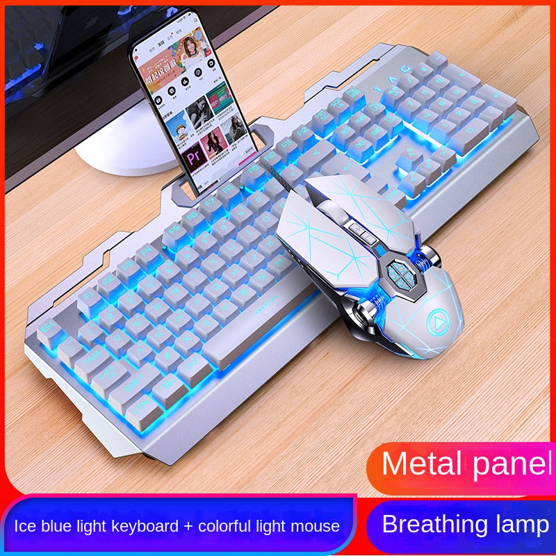 Accessories Game keyboard, mouse, earphones three-piece set, mechanical feel keyboard and mouse set