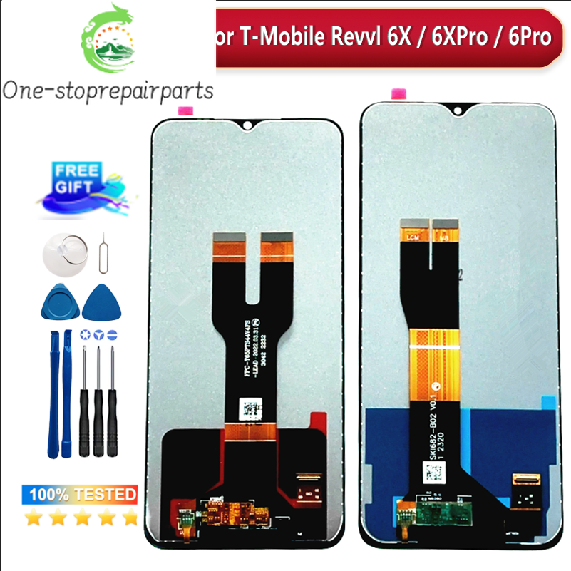 Original Tested For T-Mobile Revvl 6X Pro 5G LCD Display Screen Touch Digitizer Assembly LCD For REVVL6X 6X 6 Pro LCD Sensor Other brand Phone repair parts