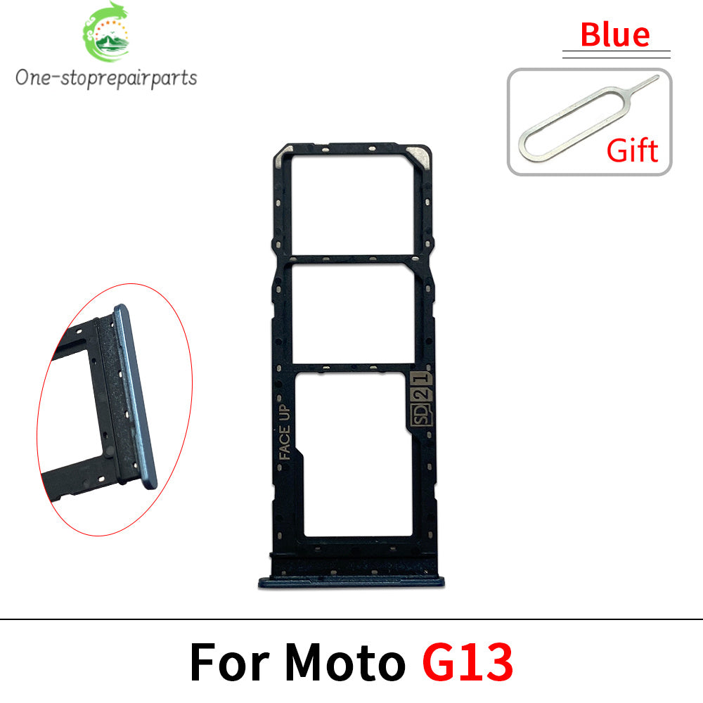 Micro Nano SIM Card Holder Tray Slot Holder Adapter Socket For Motorola Moto G13 G23 G53 G73 G84 Motorola phone repair parts