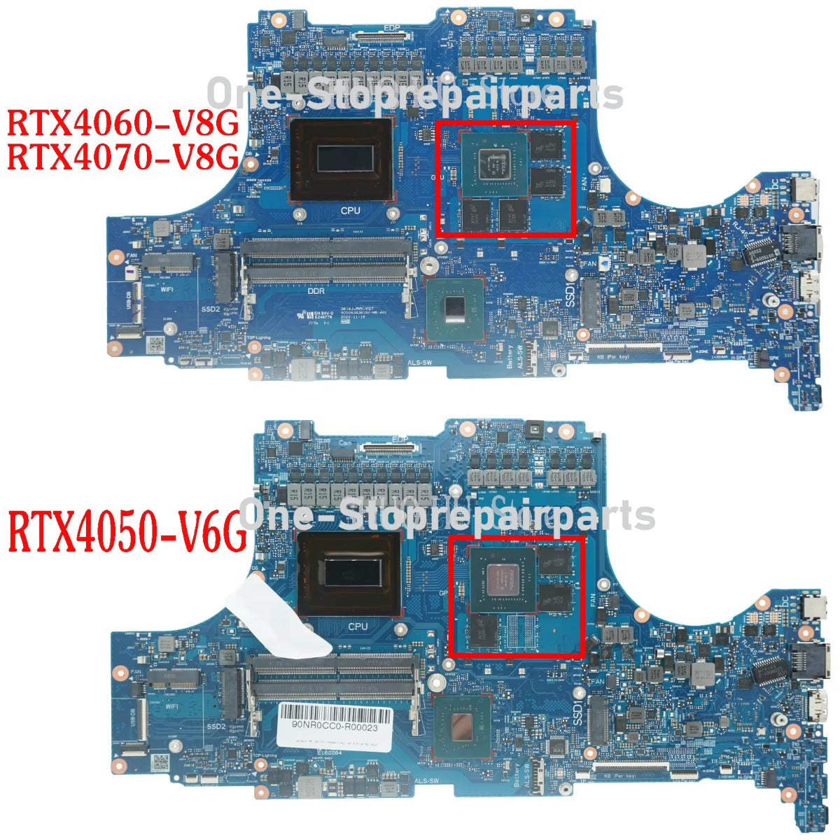 G614J G814J Mainboard For ASUS G614JV G614JI G614JU G814JV G814JI G814JU G614JVR G614JIR G814JVR G814JIR ROG Strix G16 Laptop Motherboard i7 I9 RTX4050 RTX4060 RTX4070 90NR0C60-R00027 6050A3438102-MB-A01 60NR0C60-MB1100 Asus laptop repair parts