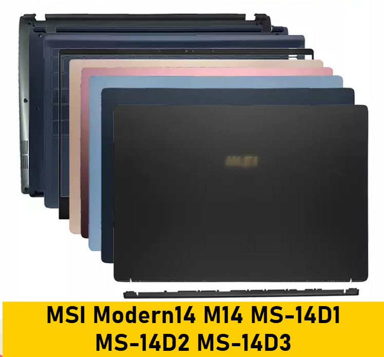 Cover case for MSI Modern14 M14 MS-14D1 MS-14D2 MS-14D3 Lcd back housing bezel frame upper tpcase palmrest bottom lower cover hinge MSI laptop repair parts