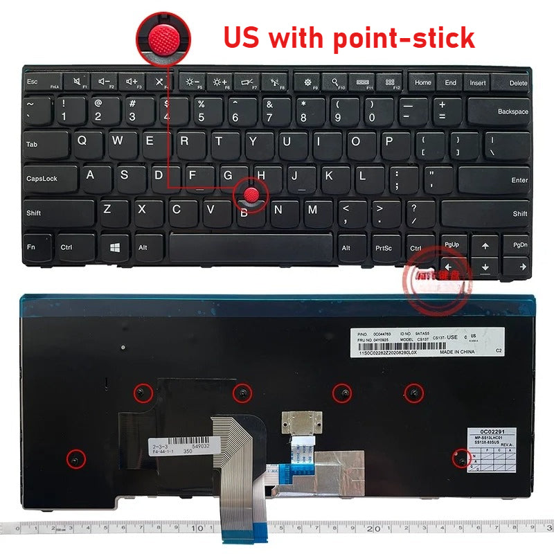 Laptop keyboard for Lenovo Thinkpad T440/S T440P E431 T431S E440 L440 L470 T460 T440P T450S T450 L470 L460 L450 T431S T440/S keyboard Lenovo laptop repair parts