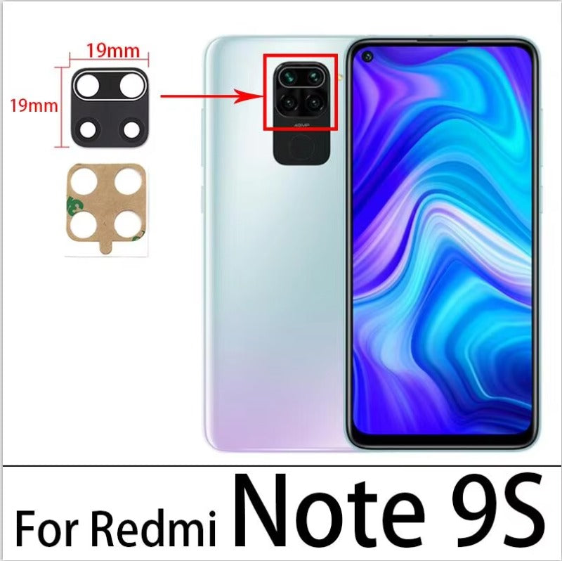 100Pcs Rear Back Camera Glass Lens For Xiaomi Redmi Note 7 8 8T 9 9s 10 10s 11 Pro 5G Camera Glass With Glue Adhesive  Xiaomi  Xiao mi phone repair parts