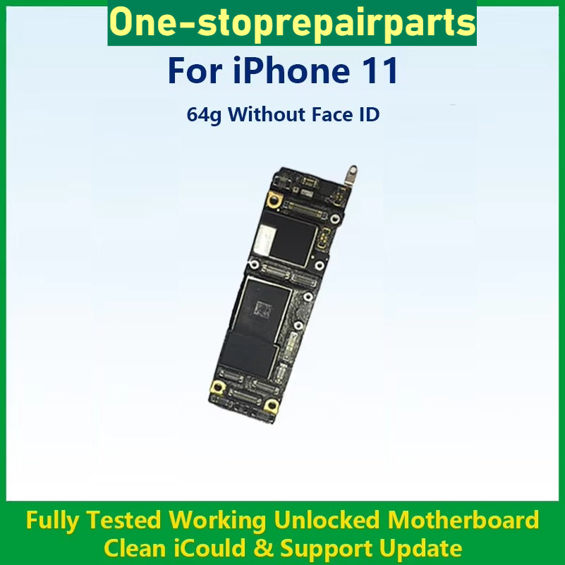100%Working For iPhone 11+Face ID Mainboard Fully Tested Unlocked Logic Board No iCloud Support Update Motherboard Fast Shipping iPhone phone repair parts