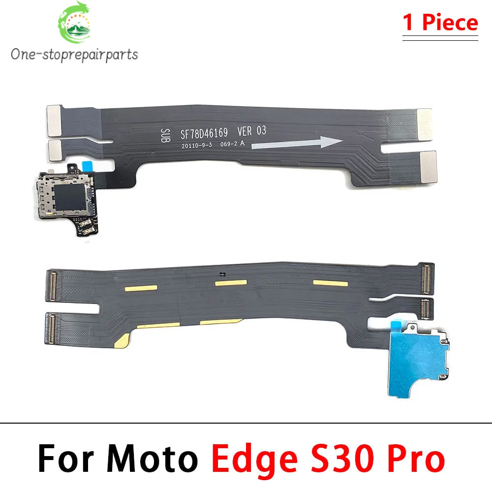 For Motorola Moto Edge 20 30 40 X30 Pro Neo Fusion Lite Ultra Plus Sim Card Reader Holder Connector Main Mainboard Flex Cable Motorola phone repair parts