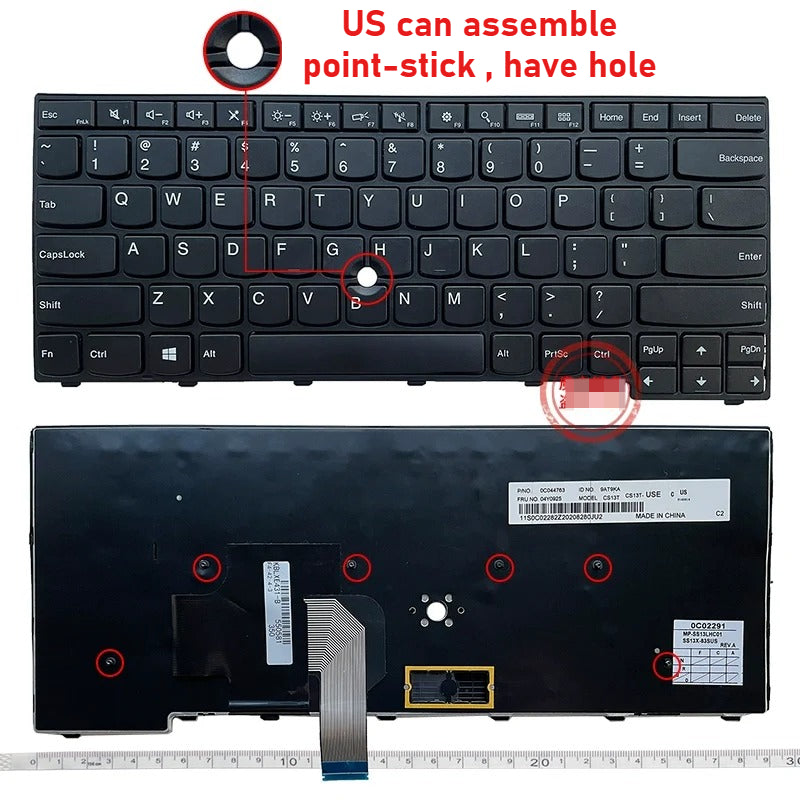 Laptop keyboard for Lenovo Thinkpad T440/S T440P E431 T431S E440 L440 L470 T460 T440P T450S T450 L470 L460 L450 T431S T440/S keyboard Lenovo laptop repair parts