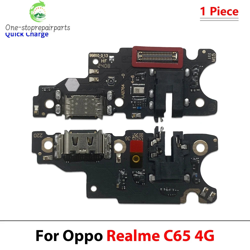 10Pcs, USB Charge Connector Charging Board Port Flex Cable For OPPO Realme C31 C25 C35 C55 C65 C51 C61 C71 C53 C63 C73 C67 4G 5G Realme phone repair parts
