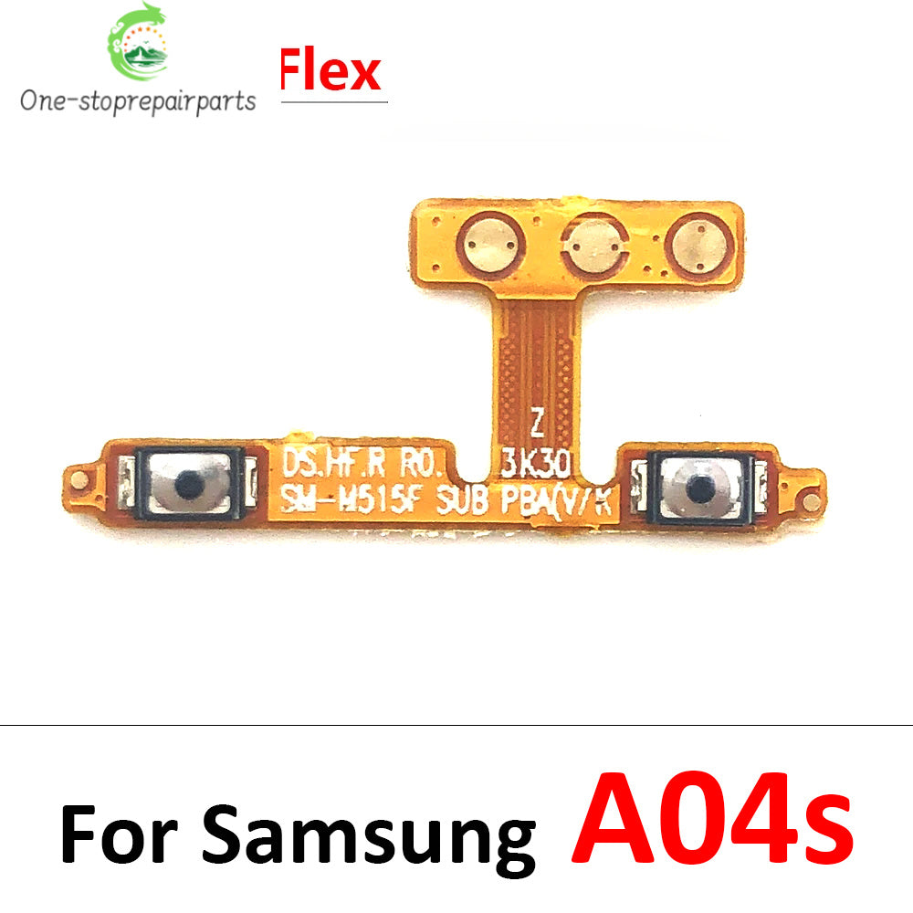 10Pcs, Power on off Volume Key Button Flex Cable For Samsung A02S A22 A32 A52 A72 A03s A03 Core A04 A04s A13 A33 A53 A73 5G 4G Samsung phone repair parts