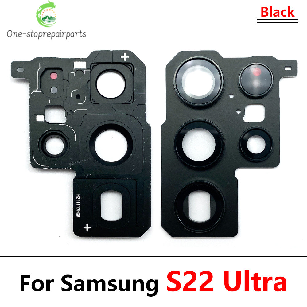 New Housing Back Rear Camera Glass Lens With Cover Frame Holder For Samsung S22 S23 Plus Ultra Samsung phone repair parts
