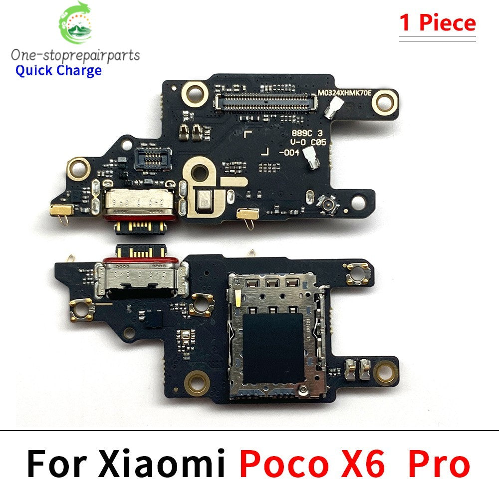 10Pcs, USB Charging Port Micro Dock Connector Board Flex Cable For Xiaomi Poco F4 F5 F6 X3 X4 X5 X6 M3 M4 M5 Pro 4G 5G GT  Xiaomi  Xiao mi phone repair parts