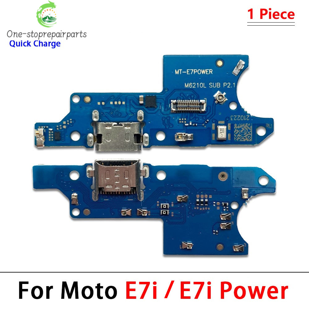 10Pcs, USB Charging Board Connector Port Dock Flex Cable For Moto E20 E30 E22 E13 E14 E32 E5 E6 E6s E6i E7i E7 Plus Power Play Motorola phone repair parts