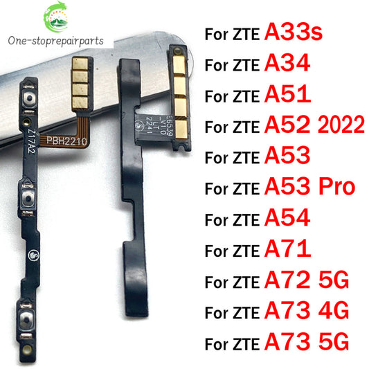 Volume Button Power Switch On Off Button Flex Cable For ZTE A33s A34 A51 A52 A53 A54 A71 A72 A73 Pro 4G 5G 2022 ZTE phone repair parts