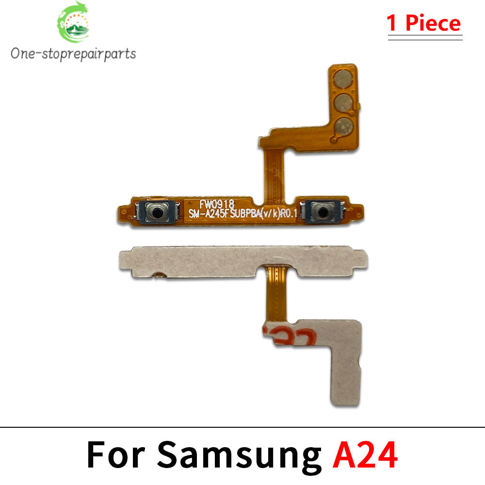 10Pcs, Power On Off Volume Side Button Flex Cable For Samsung A13 A23 A33 A73 A53 A14 A24 A34 A54 A15 A35 A55 A04 A05 A05 4G 5G Samsung phone repair parts
