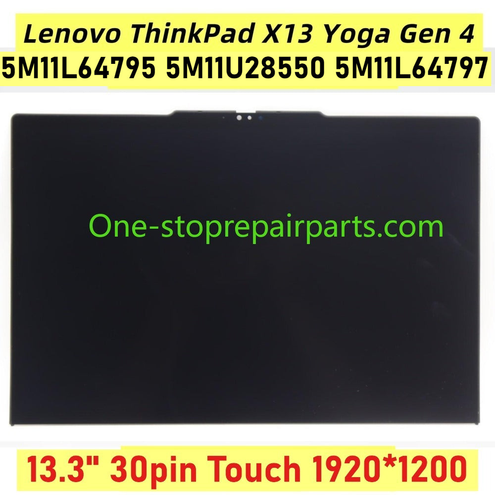 13.3" FHD+ WUXGA 1920x1200 EDP1.4 LCD Touch Screen Assembly for Lenovo ThinkPad X13 Yoga Gen 4 5M11L64795 5M11U28550 5M11L64797 Lenovo laptop repair parts