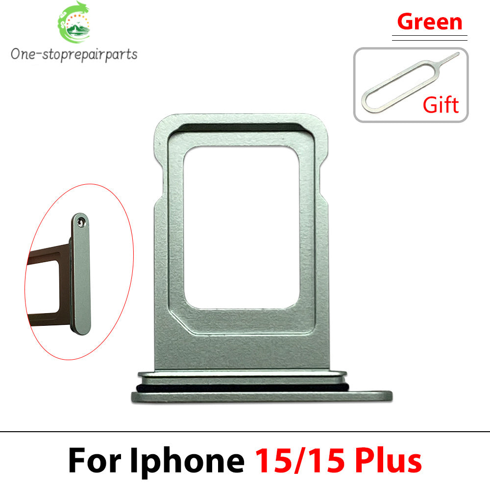 Dual SIM Single SIM Card Tray Slot Holder Adapter Accessories For iPhone 15 Pro Max Plus iPhone phone repair parts