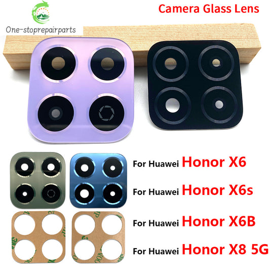 New Rear Back Camera Glass Lens For Huawei Honor X6 X6s X6B X8 5G With Adhesive Huawei phone repair parts