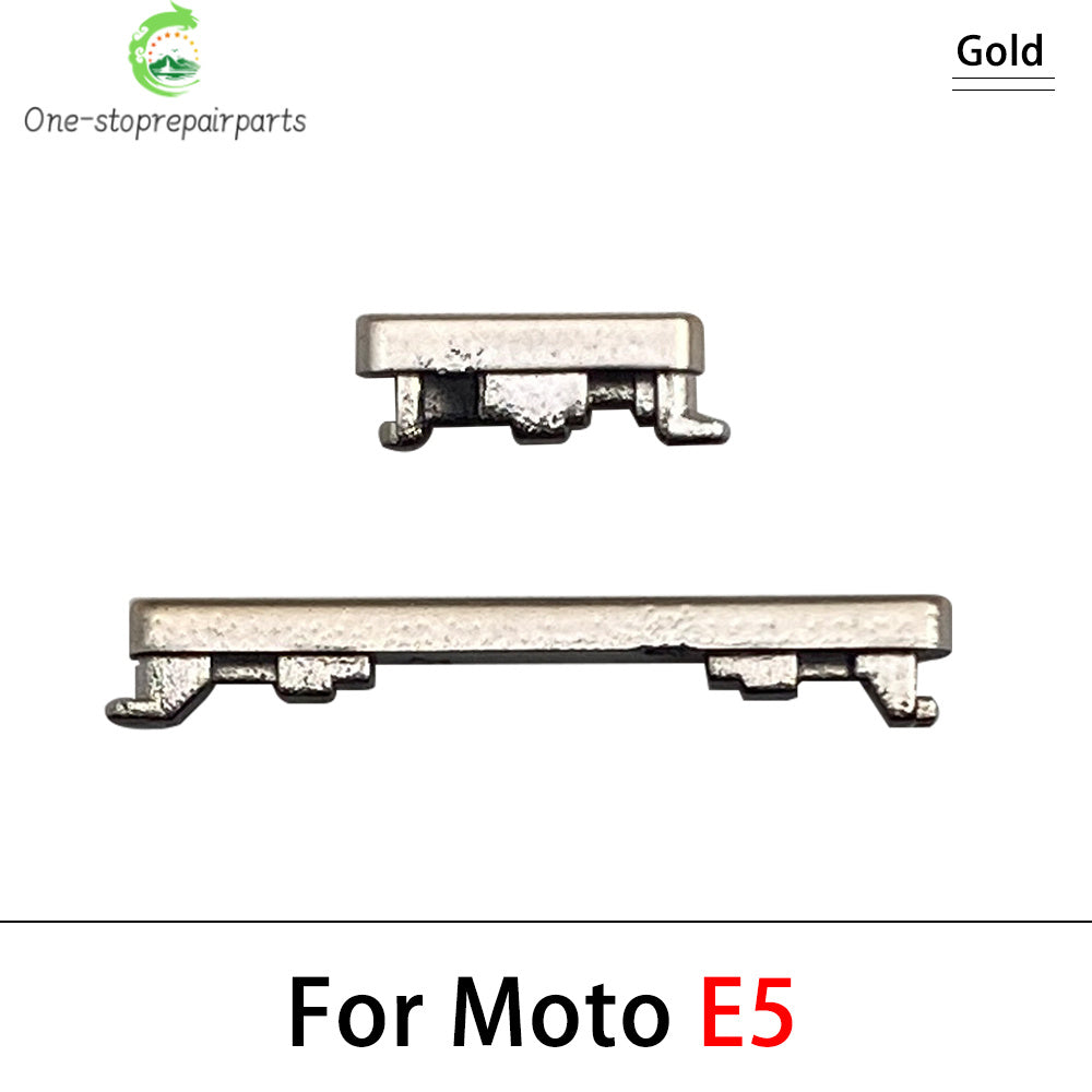 10Pcs, New For Motorola Moto E5 E6 E6s Plus E7 Power SIde Volume Button + Power ON / OFF Buttton Key Set Replacement Parts Motorola phone repair parts
