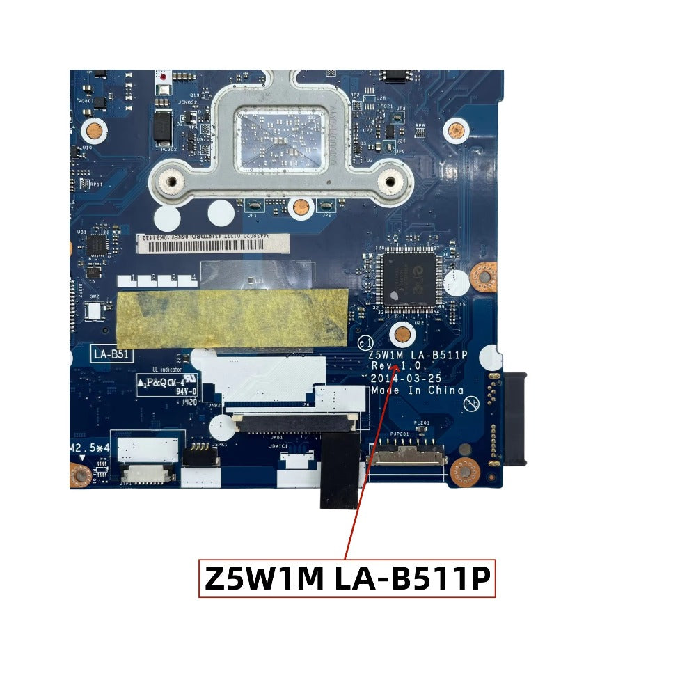 Z5W1M LA-B511P For Acer Aspire ES1-511 Laptop Motherboard With N2830 N2930 N3530 CPU DDR3 NBMML11002 NBMML11001 Full Tested Acer laptop repair parts