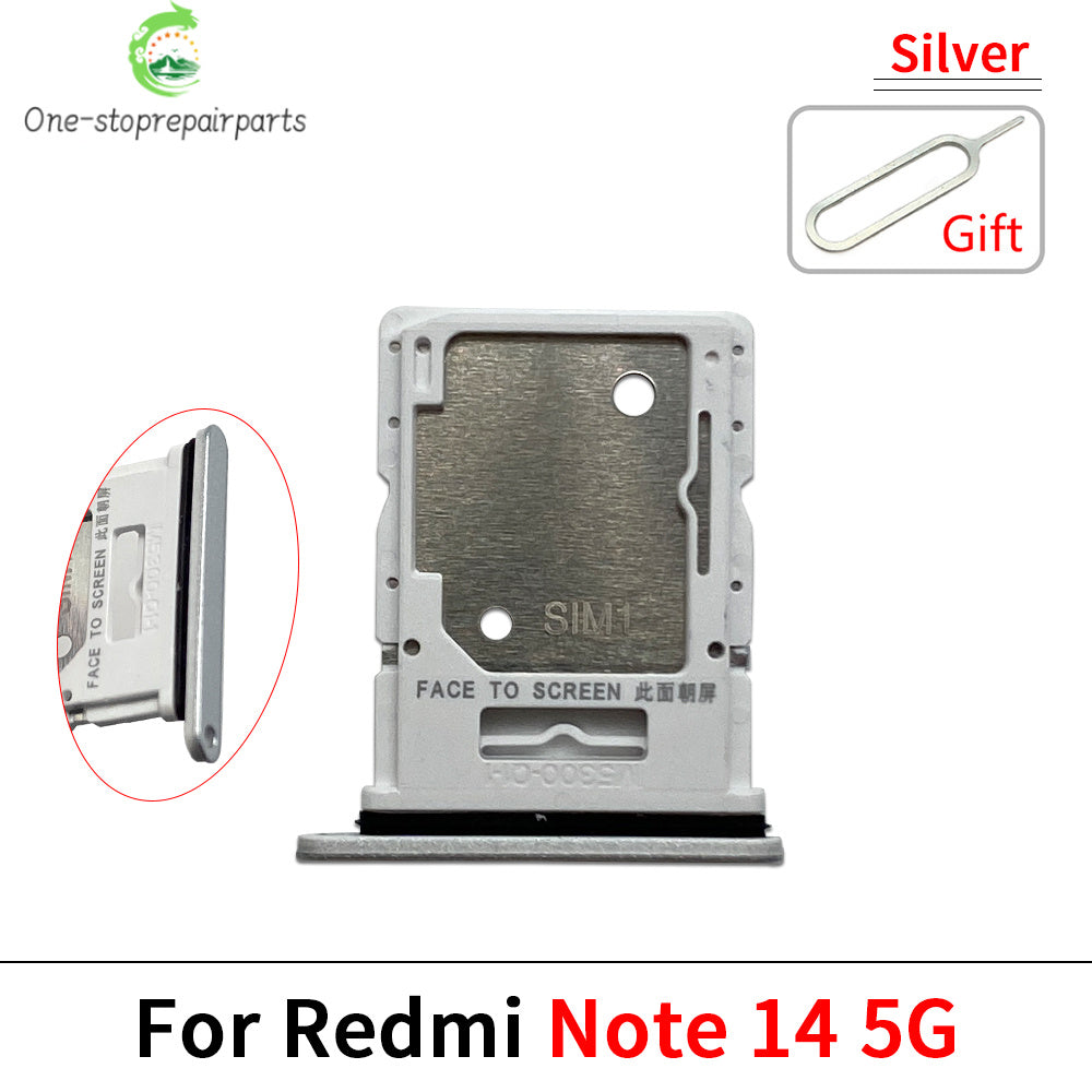 New SIM Card Slot SD Card Tray Holder Adapter For Xiaomi Redmi Note 14 Pro Plus 4G 5G  Xiaomi  Xiao mi phone repair parts