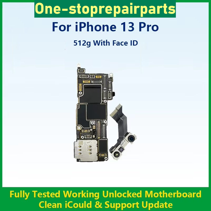 Fully Tested Working Well Motherboard For iPhone 13 Pro Max With/Without Face ID Cleaned iCloud And Support Update Logic Board iPhone phone repair parts