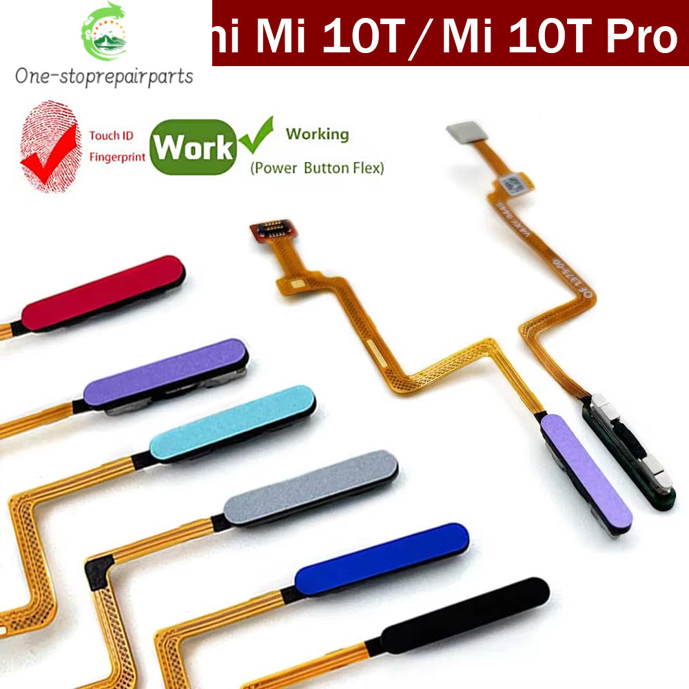 New For Xiaomi Mi 10T Mi10T Pro M2007J3SY Fingerprint Sensor Home Return Key Menu Button Flex Ribbon Cable  Xiaomi  Xiao mi phone repair parts