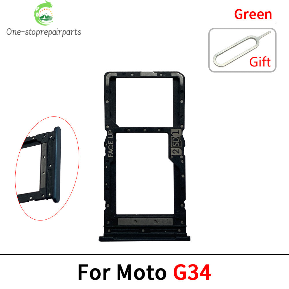 SIM Card Slot SD Card Tray Holder Adapter For Motorola Moto G04 G04s G14 G24 G34 G54 Motorola phone repair parts
