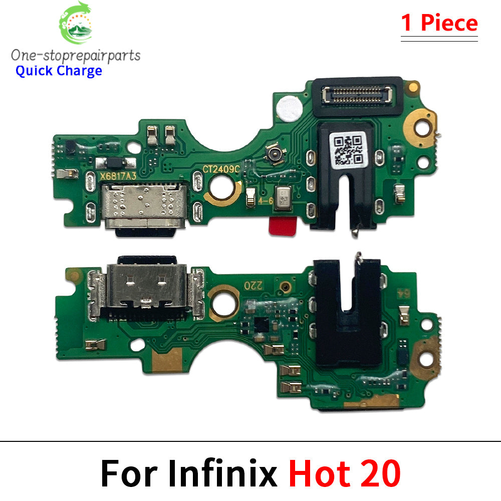 USB Charge Port Dock Connector Charging Board Flex Cable For infinix Hot 9 10 10i 10s 10T 11 11s 12 20 20i 30i 30 40 Play Pro 5G  infinix phone repair parts
