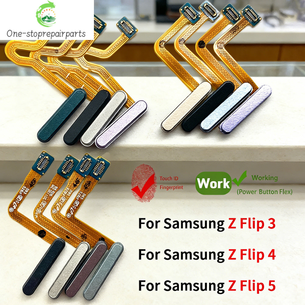 Fingerprint Home Button Fingerprint Menu Return Key Recognition Sensor Flex Cable For Samsung Z Flip 3 4 5 5G Samsung phone repair parts