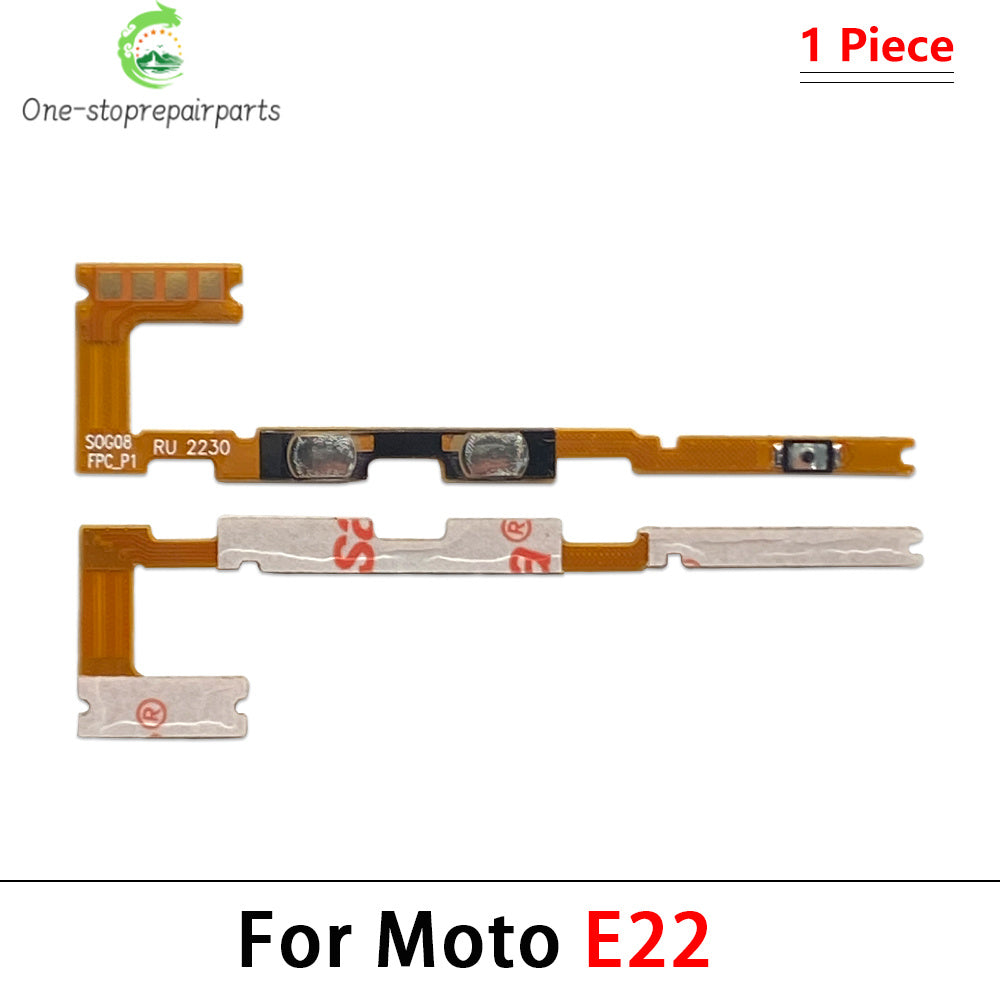 Power On Off Button Volume Side Key Flex Cable For Motorola Moto E13 E22 E32 E5 E6 E6s E7 Plus Power Play Go E20 E30 E40 Motorola phone repair parts