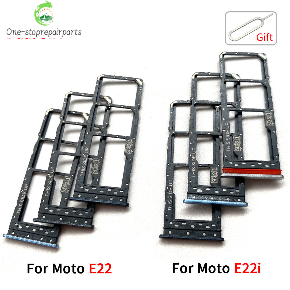 New For Motorola Moto E13 E32 E22 E22i Micro Nano SIM Card Holder Tray Slot Holder Adapter Socket Motorola phone repair parts