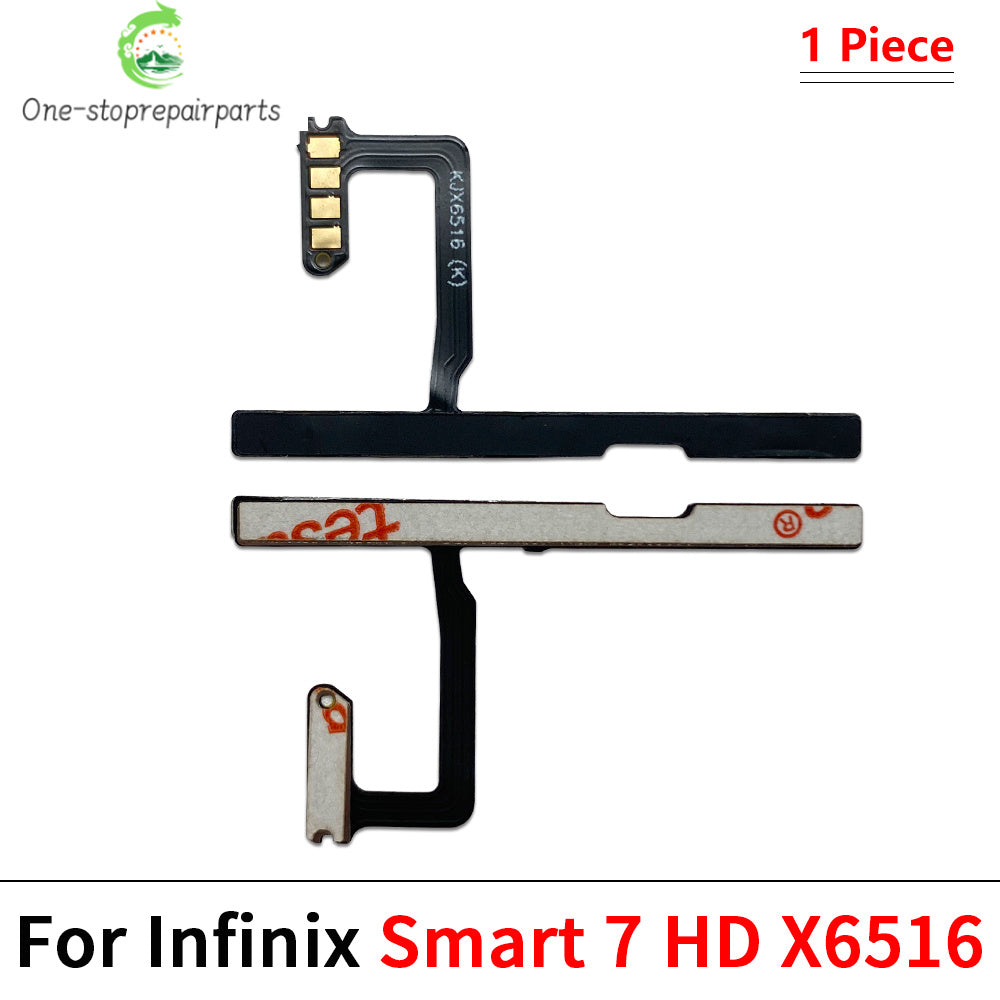 New Power on off Volume Key Button Flex Cable Ribbon For infinix Smart 3 4 5 6 7 8 9 Pro HD Plus X612 X627 X6511 X6517 X6516  infinix phone repair parts