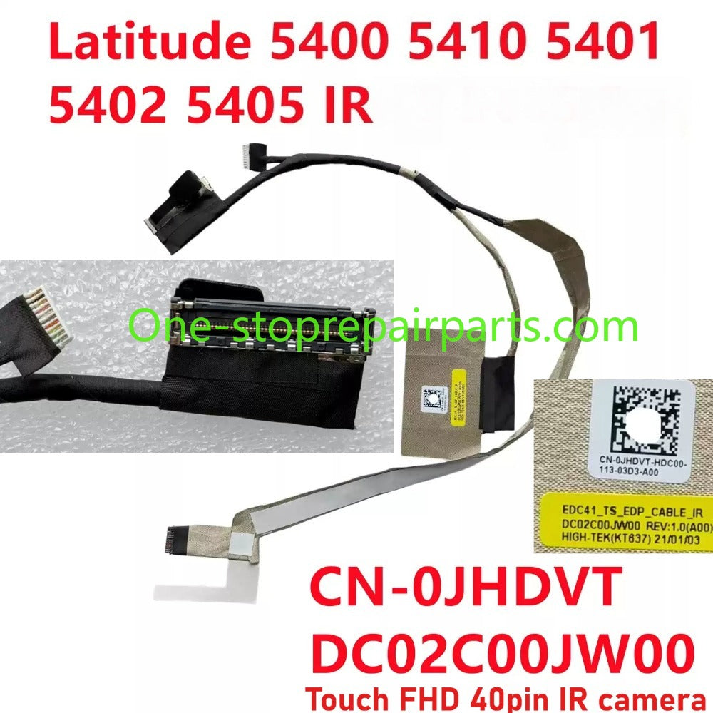 LCD Video EDP Display Screen Flex Cable for Dell Latitude 5400 5401 5402 5405 5410 E5400 0JHDVT DC02C00JW00 0KCY64 DC02C00JY00 0FV8CF DC02C00JZ00 00KN5Y DC02C00JX00