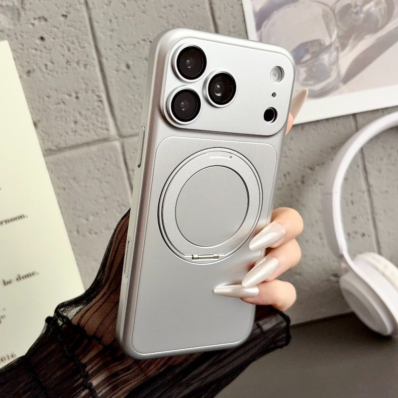 Frosted pivot case For iPhone 18promax mobile phone case New iPhone17 with invisible rotating bracket Lens film All-inclusive protection 16Pro light luxury men's and women's shell Phone Accessories