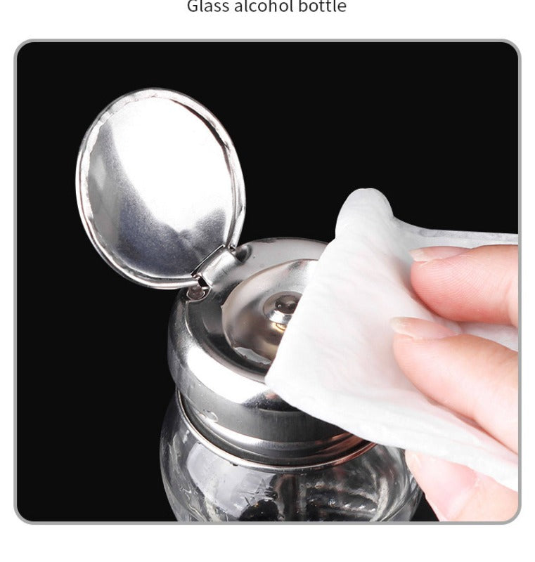 Thickened pressing glass alcohol bottle anti-corrosion washing water mobile phone repair pressing bottle cap automatic Repair tools