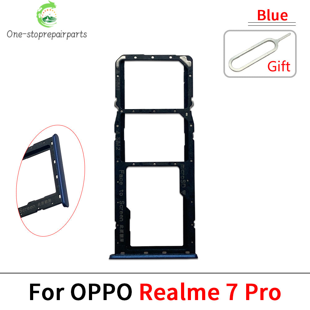 10Pcs, SIM Card Tray Slot Holder Adapter Accessories For OPPO Realme 7 8 9 Pro 4G 5G Realme phone repair parts