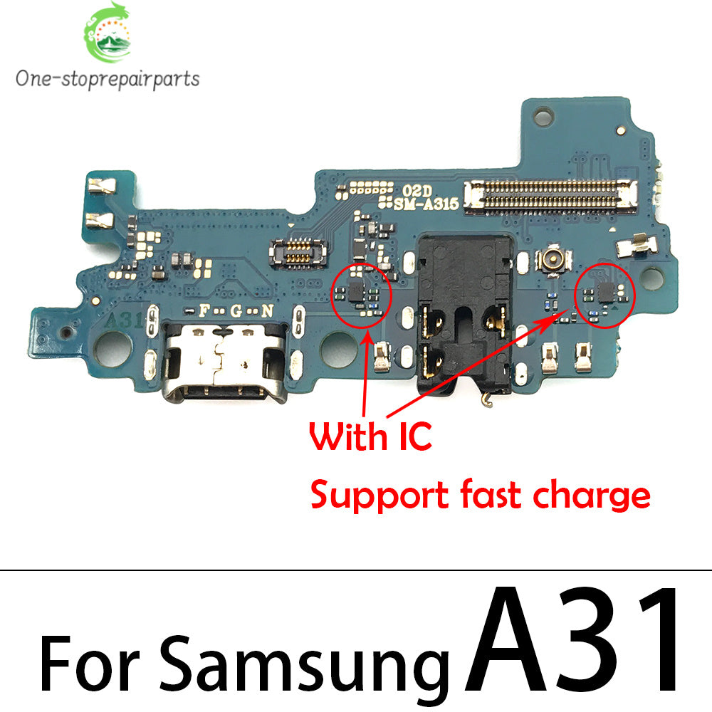 10Pcs USB Charging Dock Connector Board Flex Cable For Samsung A80 A70 A50 A40 A30 A20 A10 A11 A01 A21s A31 A51 A71 A30s A50s Samsung phone repair parts