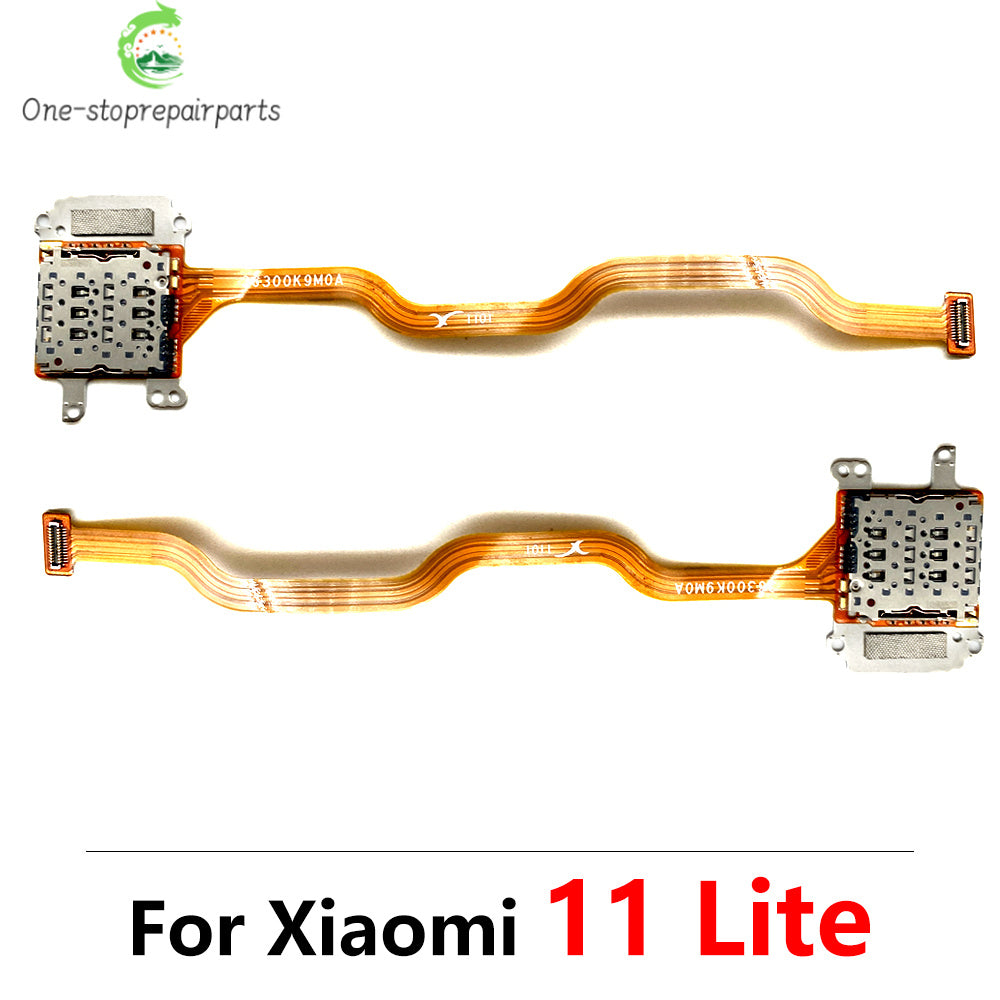 For Xiaomi Mi 11 Mi11 Lite M2101k9ag SIM Card Holder Tray Slot Reader Socket Flex Cable  Xiaomi  Xiao mi phone repair parts