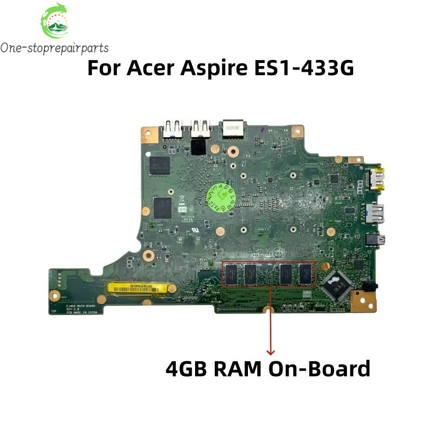 EJ4DA MAIN BOARD For Acer Aspire ES1-433G Laptop Motherboard With i5-7200U i7-7500U CPU 4GB-RAM 920MX-2GB GPU DDR4 NBGLR11005 Acer laptop repair parts
