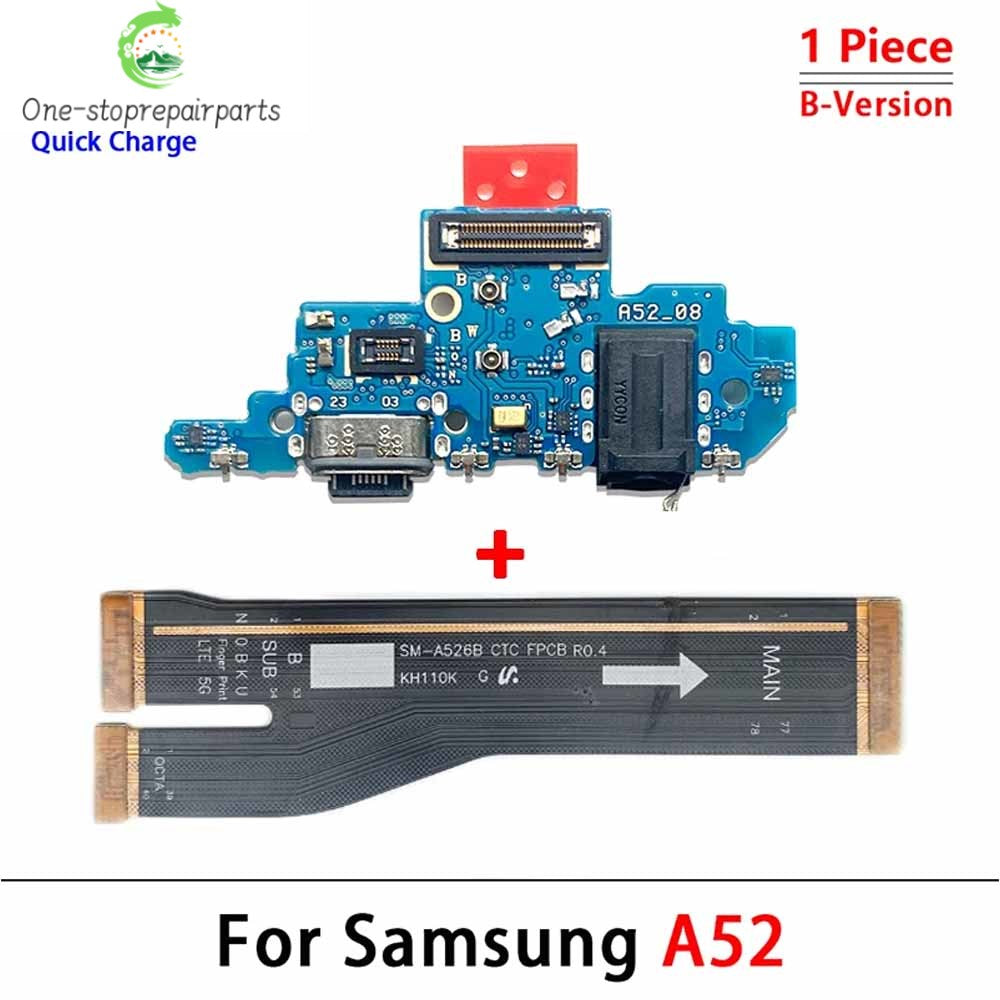 10Pcs, Dock Connector Micro USB Charger Charging Port Main Flex Cable For Samsung A22 A32 A52 A72 A33 A53 A24 A34 A54 4G 5G Samsung phone repair parts