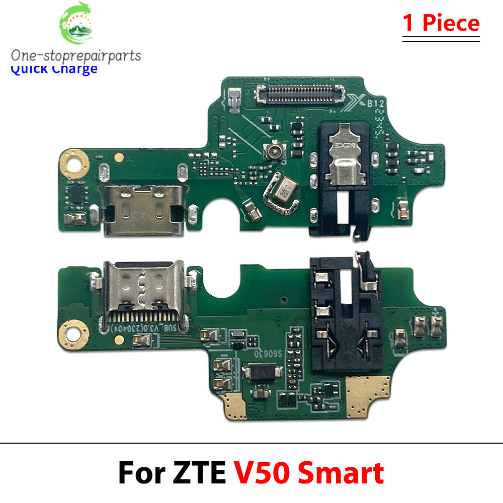 10Pcs, USB Charger Charging Dock Port Connector Flex Cable For ZTE V10 V30 V40 V50 V41 V60 Vita Smart Design Axon 40 50 60 Lite ZTE phone repair parts