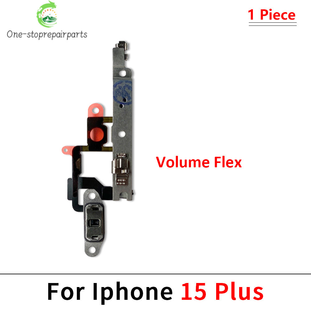 New For iPhone 13 14 15 Pro Max Mini Plus Power Volume Buttons Key Switch Flex Cable With Metal Material Replacement Parts iPhone phone repair parts