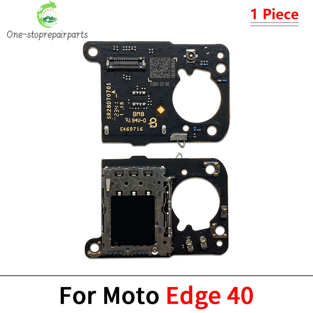 For Motorola Moto Edge 20 30 40 X30 Pro Neo Fusion Lite Ultra Plus Sim Card Reader Holder Connector Main Mainboard Flex Cable Motorola phone repair parts