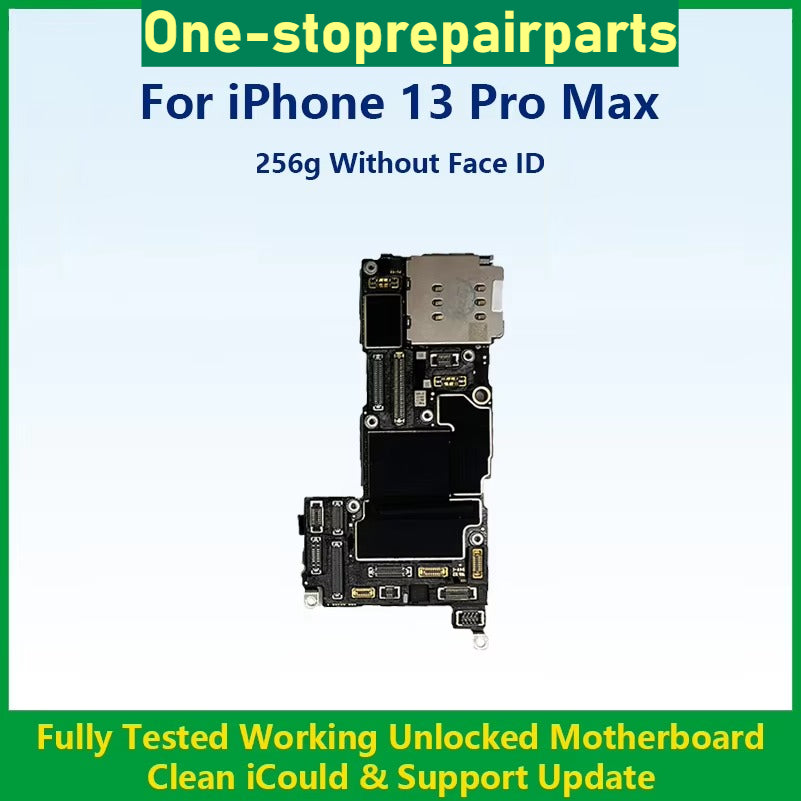 Fully Tested Working Well Motherboard For iPhone 13 Pro Max With/Without Face ID Cleaned iCloud And Support Update Logic Board iPhone phone repair parts