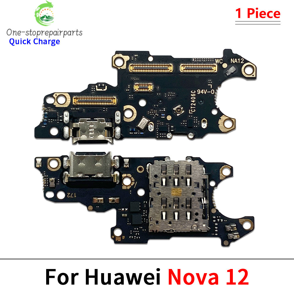 USB Charge Port Jack Dock Connector Charging Board Flex Cable For Huawei Nova 10 11 11i 12 12i Pro Se Y60 Y61 Y70 Y71 Y90 Y91 Huawei phone repair parts