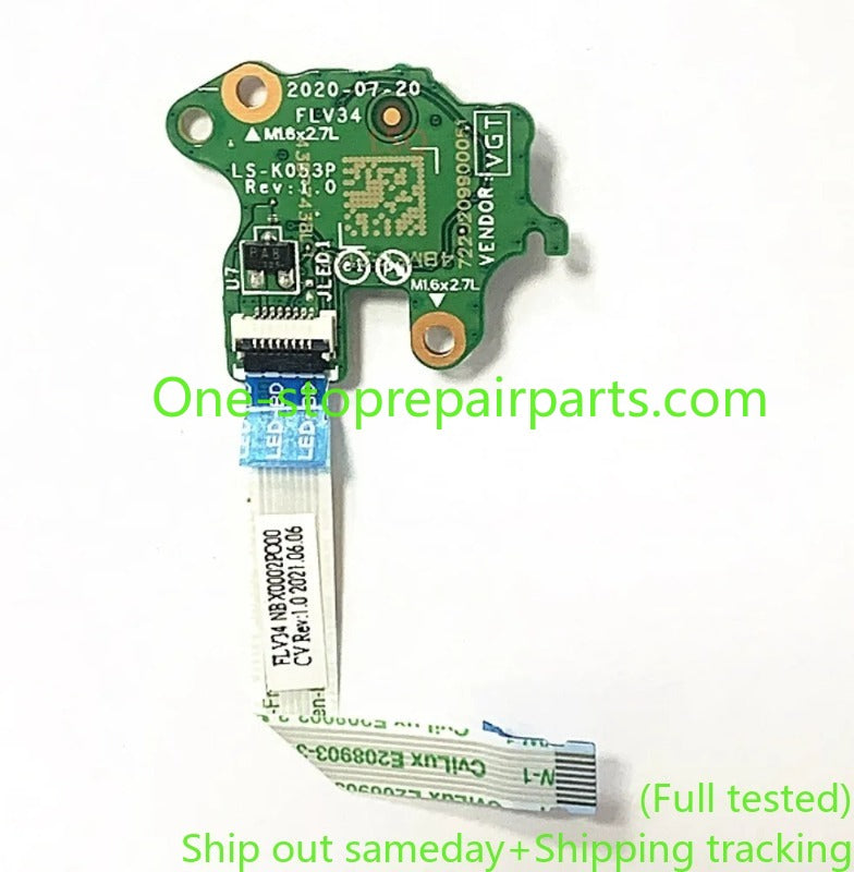 Switch Power Button Board with Cable for Lenovo ThinkBook 14 G3 ITL ACL K4e-ITL E4-ITL LS-K053P LS-K057P 5C50S25134 5C50S25158