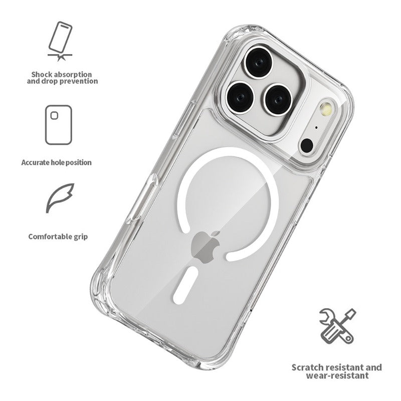 Applicable iPhone 17promax magnetic mobile phone case all-inclusive anti-drop iphone17 transparent mobile phone protective case 17air new case advanced sense magsafe magnetic case super anti-drop Phone accessories