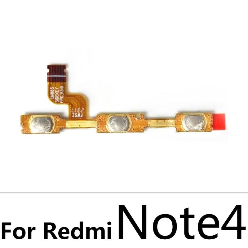 Volume Button Power Switch On Off Button Flex Cable For Xiaomi Redmi Note 3 4 4X 5 5A 6 7 8 8T 9 9T 10 Pro 9s 5G Power Key Xiaomi  Xiao mi phone repair parts