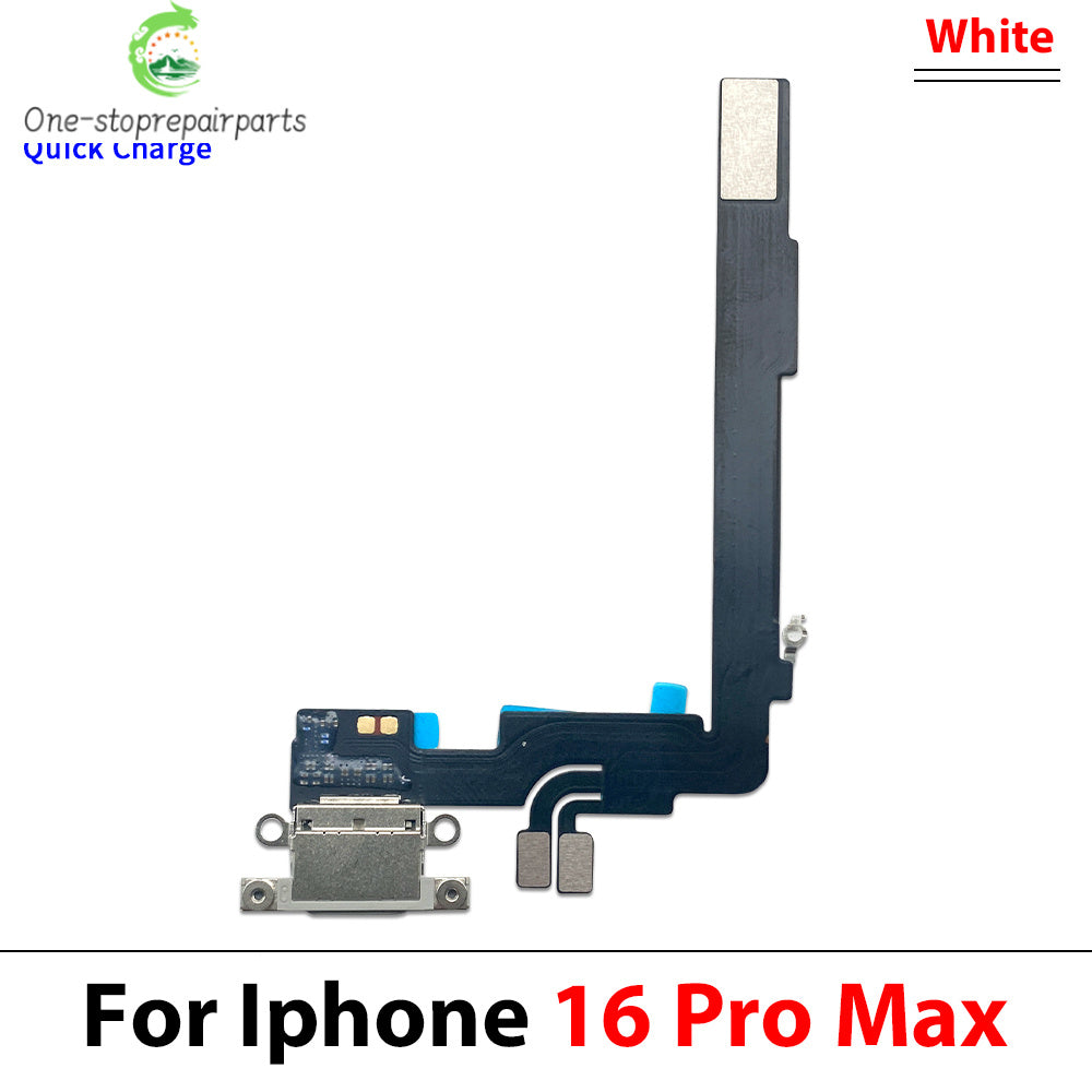 New For iPhone 16 Pro Max Plus USB Micro Charger Charging Port Dock Connector Microphone Board Flex Cable iPhone phone repair parts