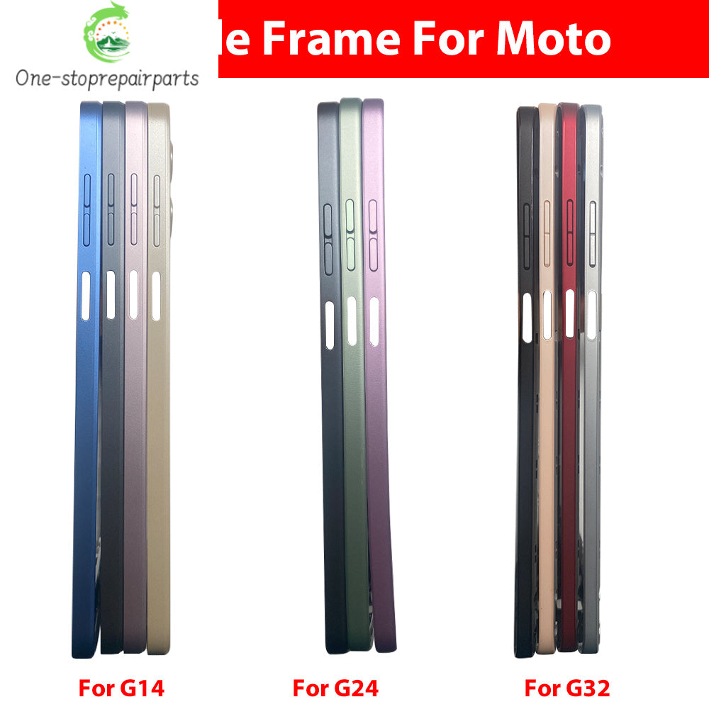 New Middle Frame For Motorola Moto G04 G14 G24 G34 G54 G84 Door Housing Bezel Repair Parts Motorola phone repair parts