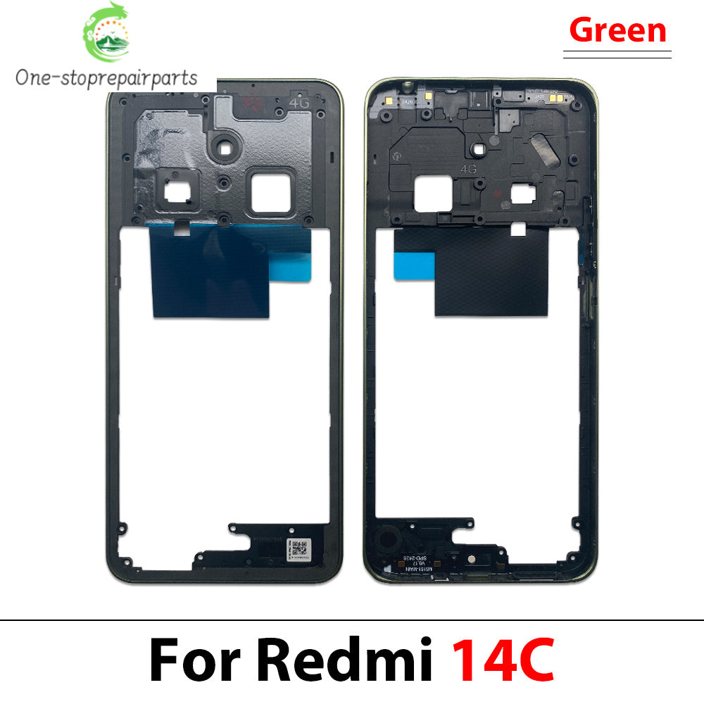 New Middle Frame For Xiaomi Redmi 12 13 13C 14C 4G 5G Door Housing Bezel Repair Parts Xiaomi  Xiao mi phone repair parts